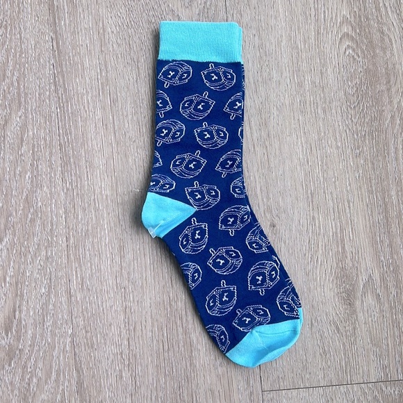 Other - Hanukkah Blue Dreidel Socks